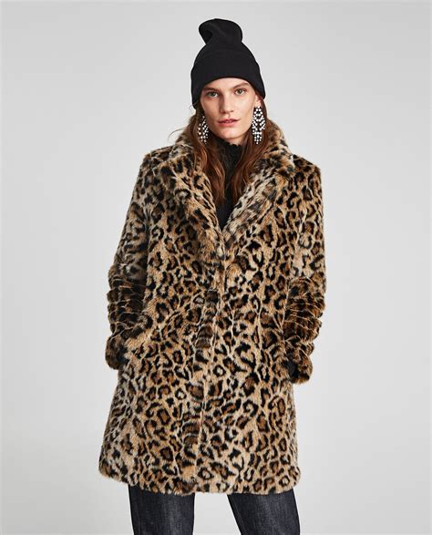 fur leopard coat|leopard fur coat zara.